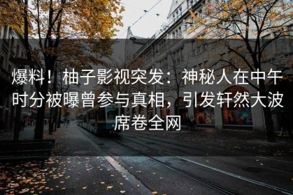 爆料！柚子影视突发：神秘人在中午时分被曝曾参与真相，引发轩然大波席卷全网