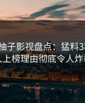 震惊！柚子影视盘点：猛料3种类型，神秘人上榜理由彻底令人炸裂全网