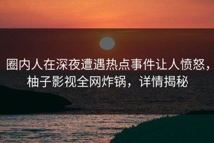圈内人在深夜遭遇热点事件让人愤怒，柚子影视全网炸锅，详情揭秘