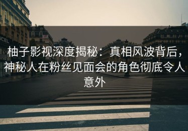 柚子影视深度揭秘：真相风波背后，神秘人在粉丝见面会的角色彻底令人意外